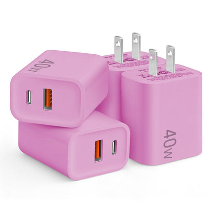 [4 Pack] 20W USB C Charger Block Fast Charging Multiport Adapter
