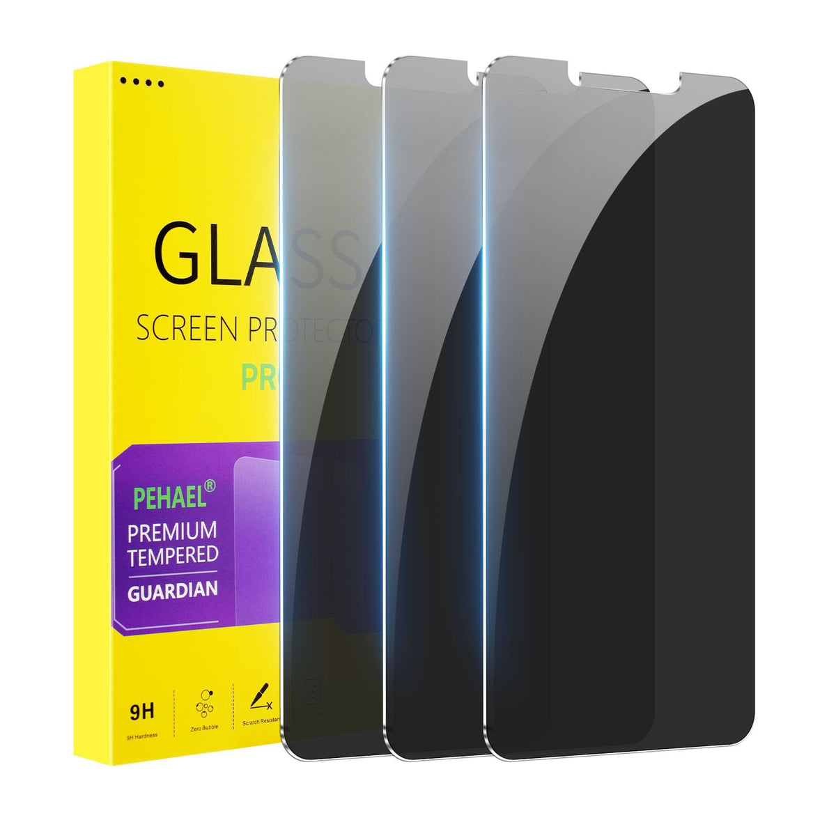 PEHAEL for iPhone 18 Pro Privacy Screen Protector+Camera Lens Protector