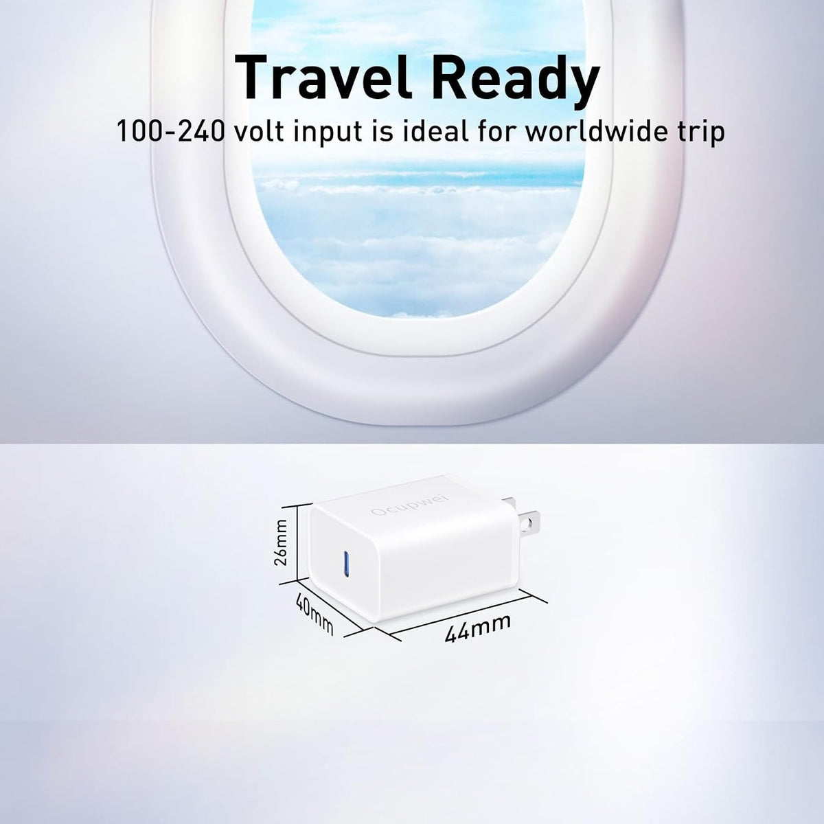 USB C Charger Block 20W, Ocupwei PD 3.0 Fast Charging Wall Charger USBC Power Adapter Type C Brick Cube for iPhone Duo/18/17/Pro/Pro Max/17 Air/ 16/16 Pro/16 Pro Max/15/Plus/Pro/Pro Max [2 Pack]