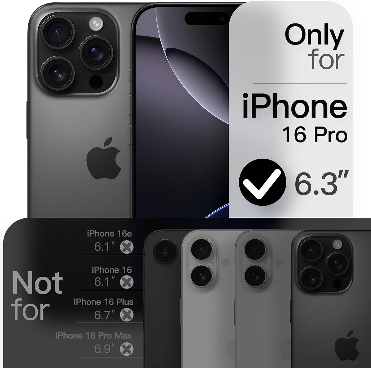 JETech Magnetic Slim Case for iPhone 18 Pro, Dark Cherry