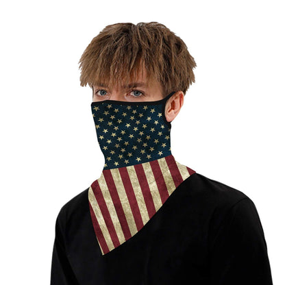 YAYOUREL Neck Gaiter Face Mask Bandanas for Men Women UV Face Scarf Cover Ear Loop Hole Facemask for Fishing Running Cycling