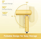 Dreame Pocket Cake Dual Voltage Hair Dryer with Diffuser, Travel Blow Dryer