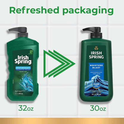 Irish Spring Body Wash for Men, Original Scent, 887 mL