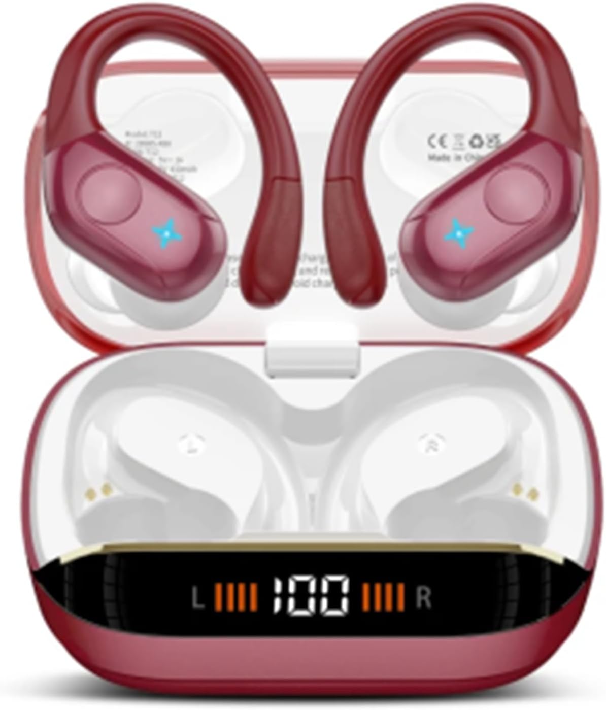 Wireless Earbuds Sports, 75Hrs Bluetooth 5.4 Headphones, Bass Hi-Fi Stereo