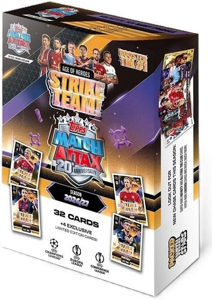 2026/27 Topps Match Attax UEFA 36 Card Collectors TIN w/4 LIMITED EDITION!