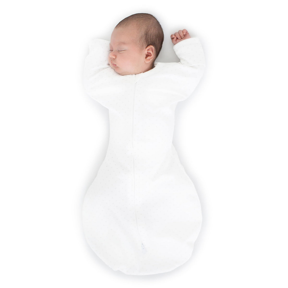 SwaddleDesigns Transitional Swaddle Sack, Cotton, Heathered Gray, 6-9mo
