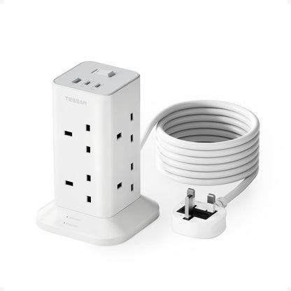 TESSAN Tower Extension Lead 5M with USB C Slots