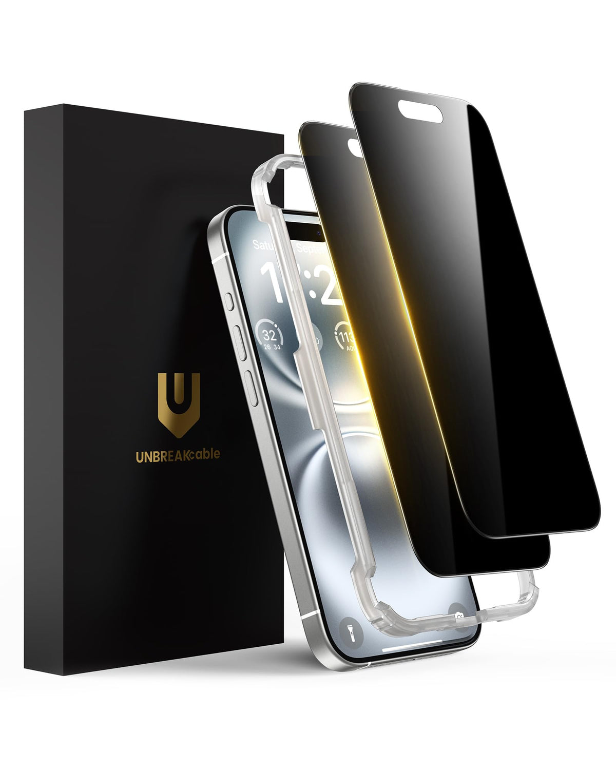 UNBREAKcable Privacy Screen Protector for iPhone 16 Pro, 2-Pack