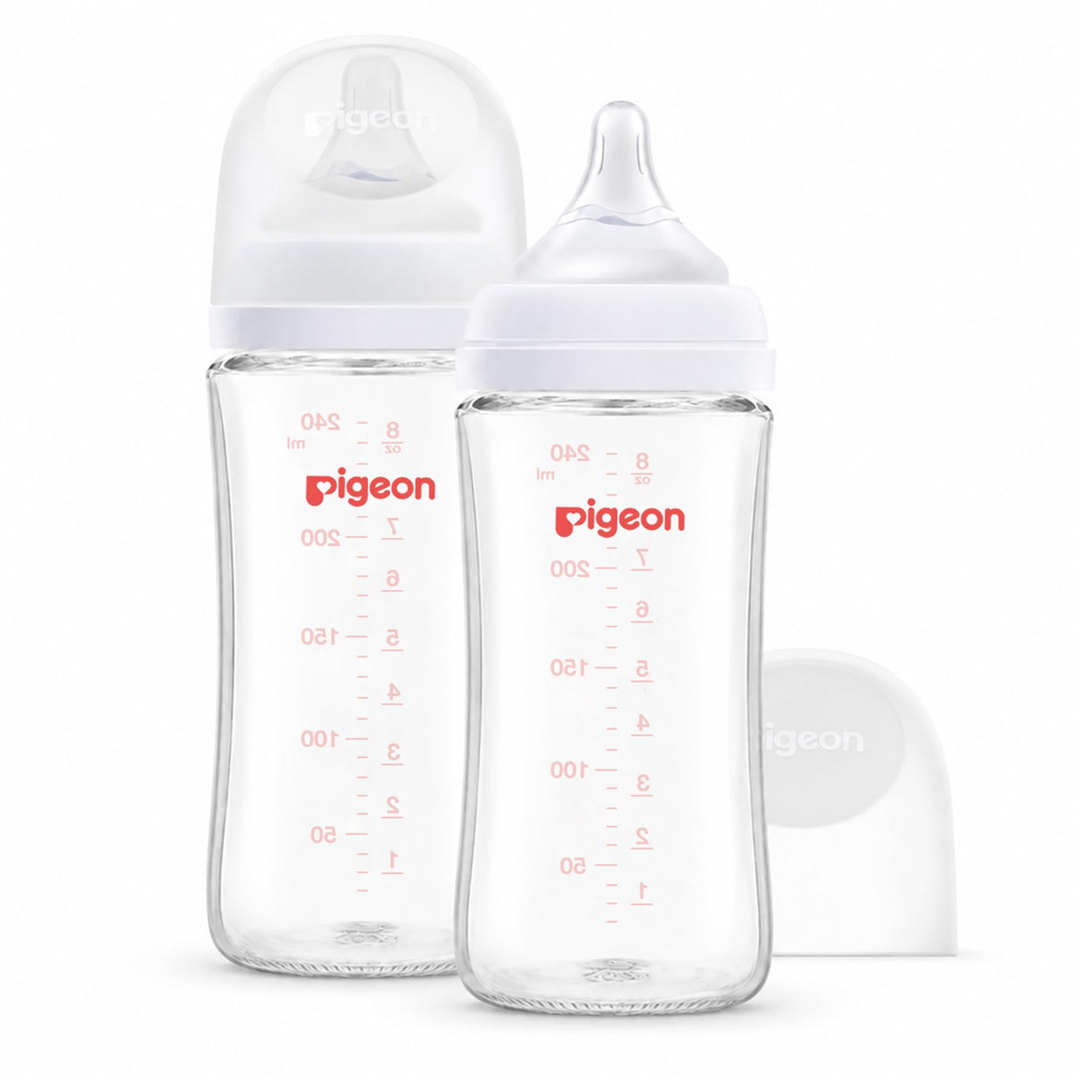 Pigeon Glass Baby Bottles Wide Neck, 5 Oz, Pack of 2