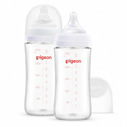 Pigeon Glass Baby Bottles Wide Neck, 5 Oz, Pack of 2