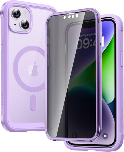 Diaclara Designed for iPhone 15 Plus Case 6.7 Inch, Full-Body Clear Bumper Cases w/Built-in Screen Protector, 360 Protective Rugged Case + Glass Camera Lens Protector,Mint Green