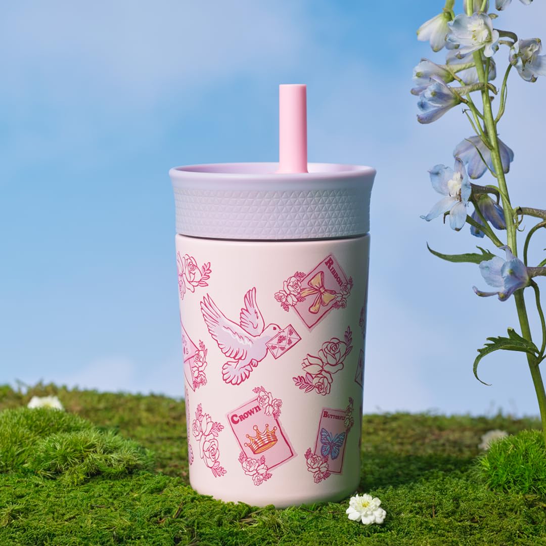 Owala Tumbler Kids Plastic Water Bottle 15 oz Home Base