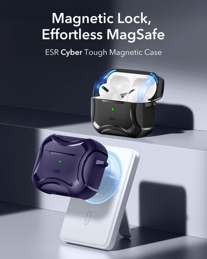 ESR for AirPods Pro 2 Case, Compatible with MagSafe, Cyber Series, Black