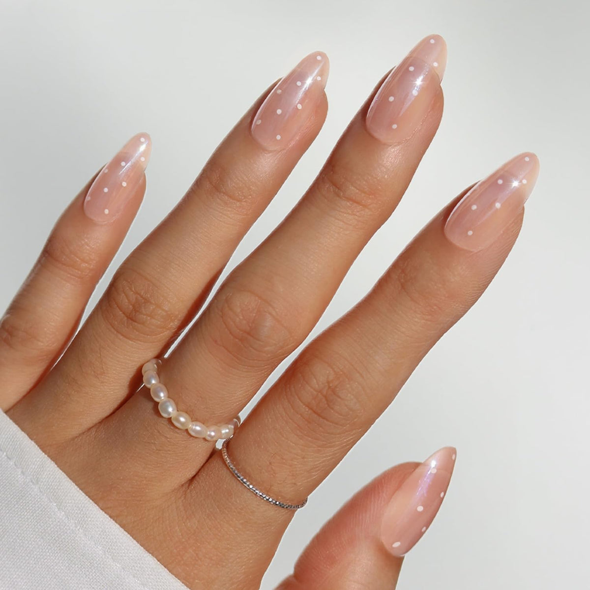 Glamnetic Press On Nails, Short Almond Glossy, Fake Nails 24pc Nail Kit
