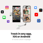 Insta360 Flow 2 Pro Phone Gimbal Stabilizer for iPhone & Android, AI Phone Gimbal, Phone Stabilizer for Travel & Vlogs, Phone Stabilizer for Videos, YouTube, TikTok - Ultimate Creator Bundle Grey