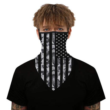 YAYOUREL Neck Gaiter Face Mask Bandanas for Men Women UV Face Scarf Cover Ear Loop Hole Facemask for Fishing Running Cycling