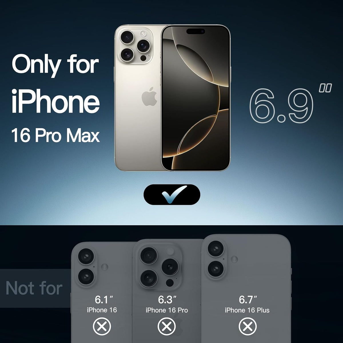 JETech Case for iPhone 16, Anti-Yellowing, Clear