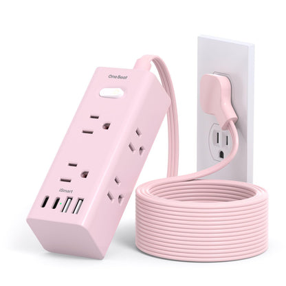 One Beat 5Ft Extension Cord with Multiple Outlets,Flat Plug Power Strip