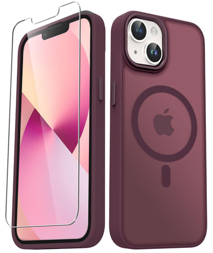 for iPhone 14 Plus Case, Matte Magnetic Phone Case, Lavender Purple