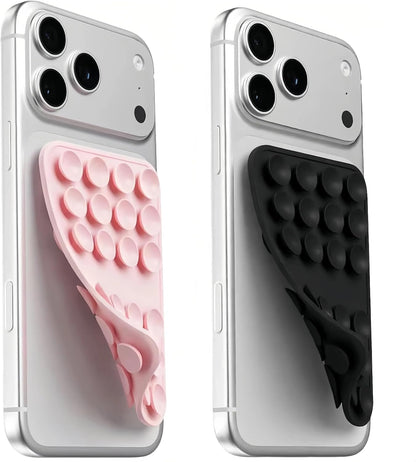 Upgraded Double Sided Silicone Suction Phone Case Detachable Mount, White