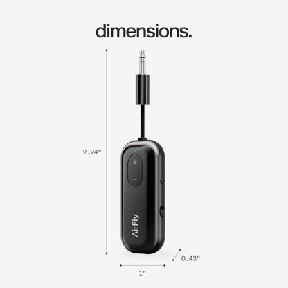 Twelve South AirFly SE, Bluetooth Wireless Audio Transmitter Adapter, White