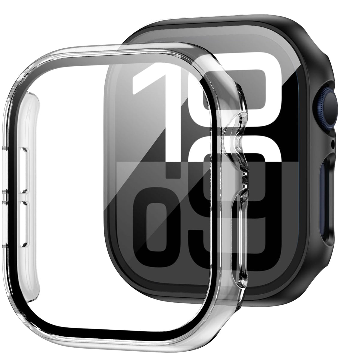 JZK Screen Protector Case for Apple Watch Series 11/10 42mm,Carbon Fibre