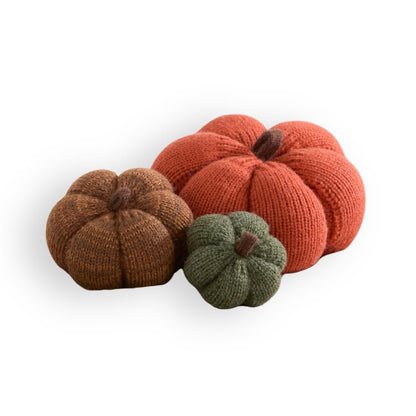 Mini Knit Pumpkins Set of 5, Fall Décor (Autumn Set)