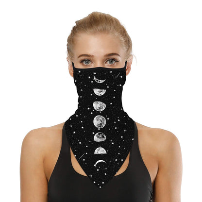 YAYOUREL Neck Gaiter Face Mask Bandanas for Men Women UV Face Scarf Cover Ear Loop Hole Facemask for Fishing Running Cycling