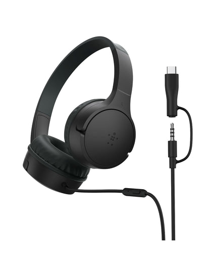 Belkin SoundForm Mini Kids Headphones, Wireless&Wired, 30H Playime, School