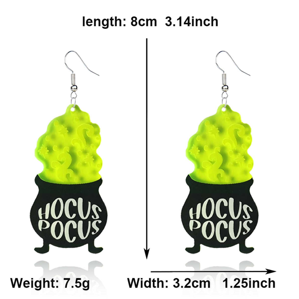 Hocus Pocus Earrings for Women Spooky Witch Halloween Pumpkin Earrings Halloween Accessories Witch Jewelry