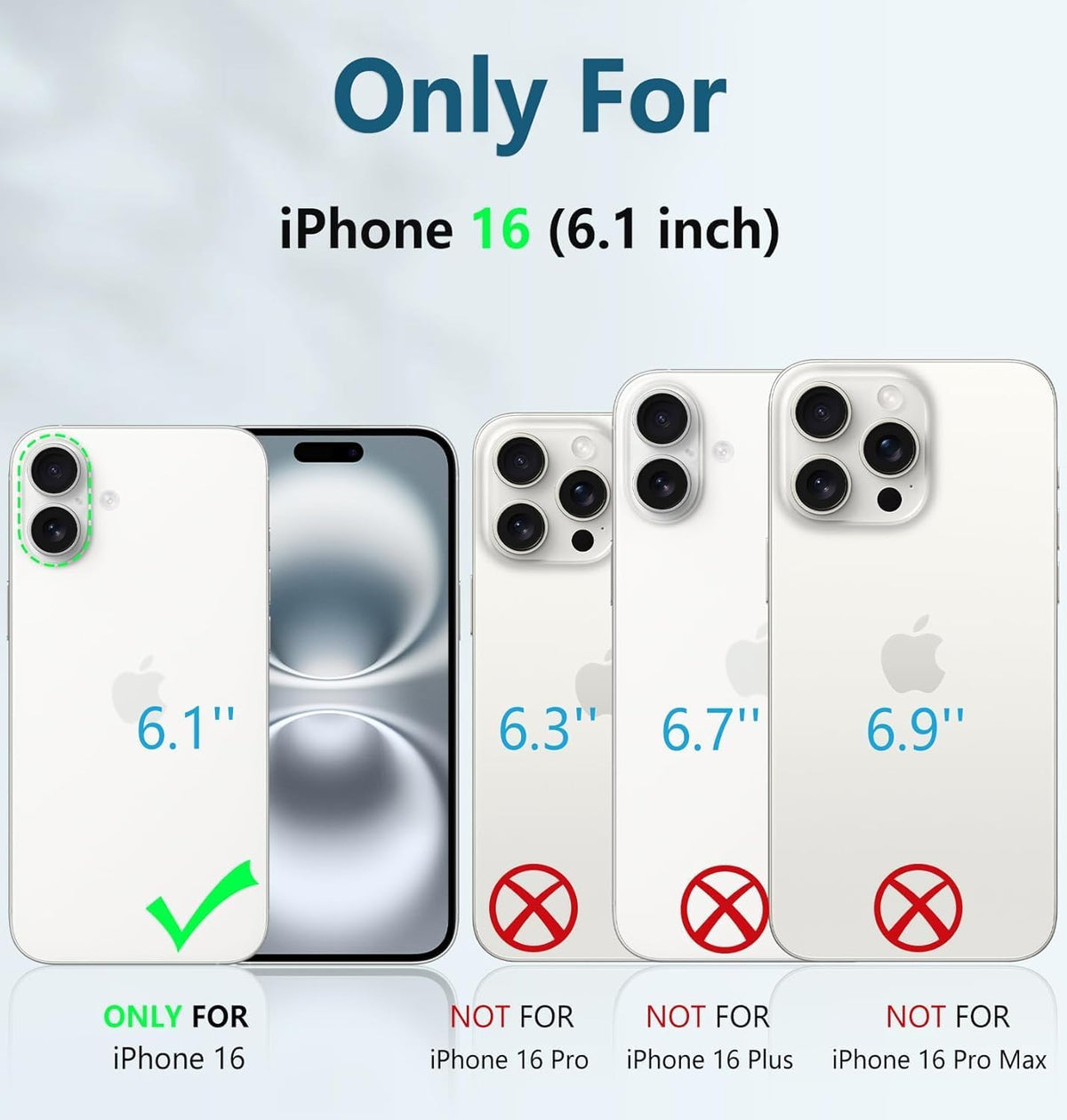 FNTCASE for iPhone 16 Case with Belt Clip and Built-in Screen Protector