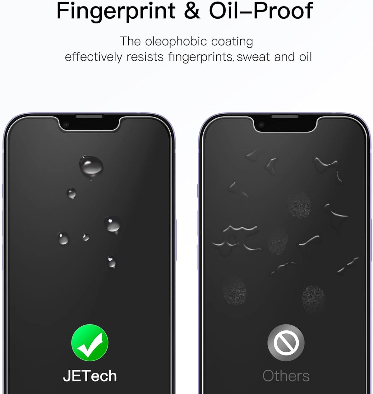 JETech Screen Protector for iPhone SE 3/2 (2022/2020), 3-Pack