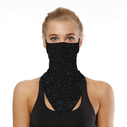 YAYOUREL Neck Gaiter Face Mask Bandanas for Men Women UV Face Scarf Cover Ear Loop Hole Facemask for Fishing Running Cycling