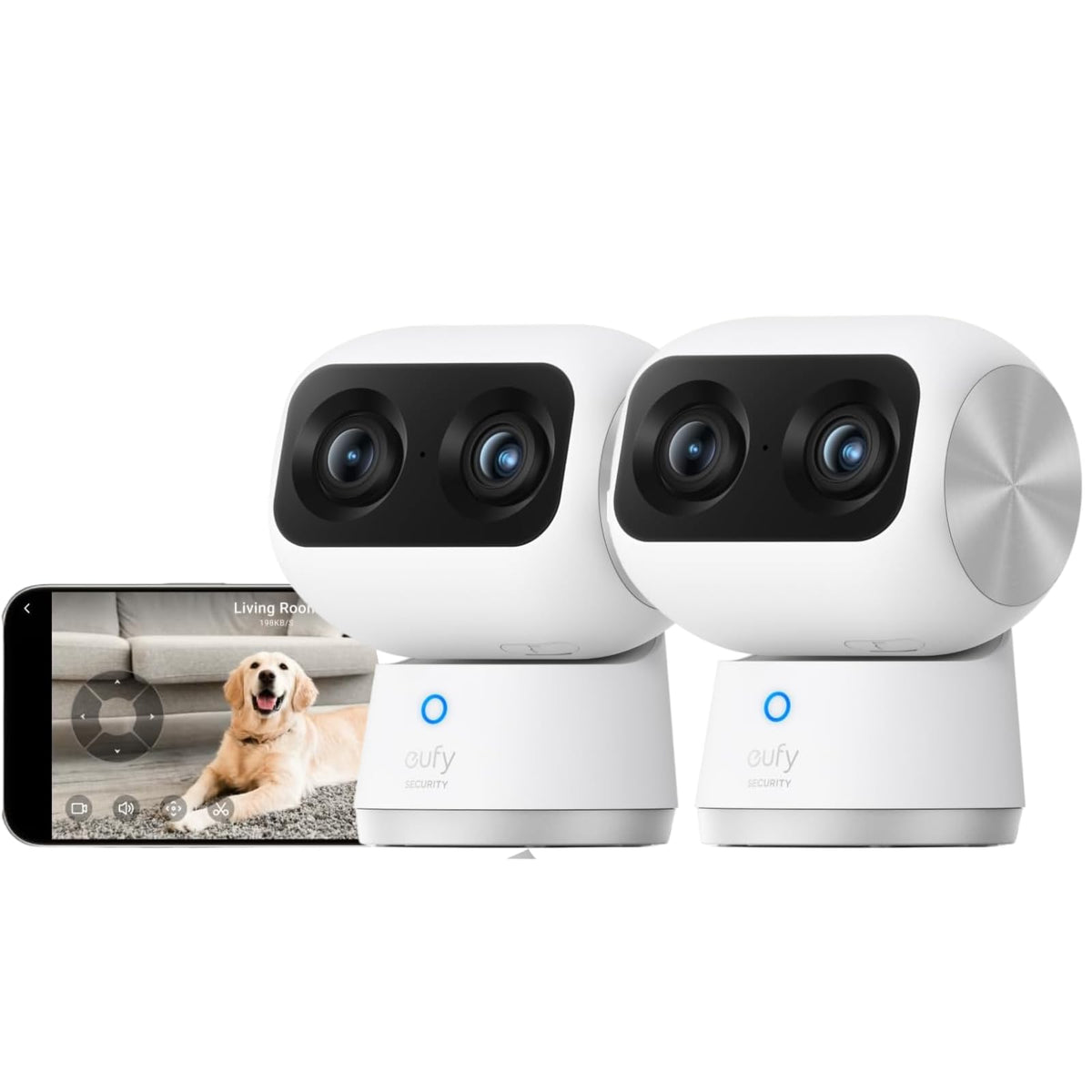 eufy Security 4K Indoor Cam S350, No Subscription, Dual Cameras, 8× Zoom