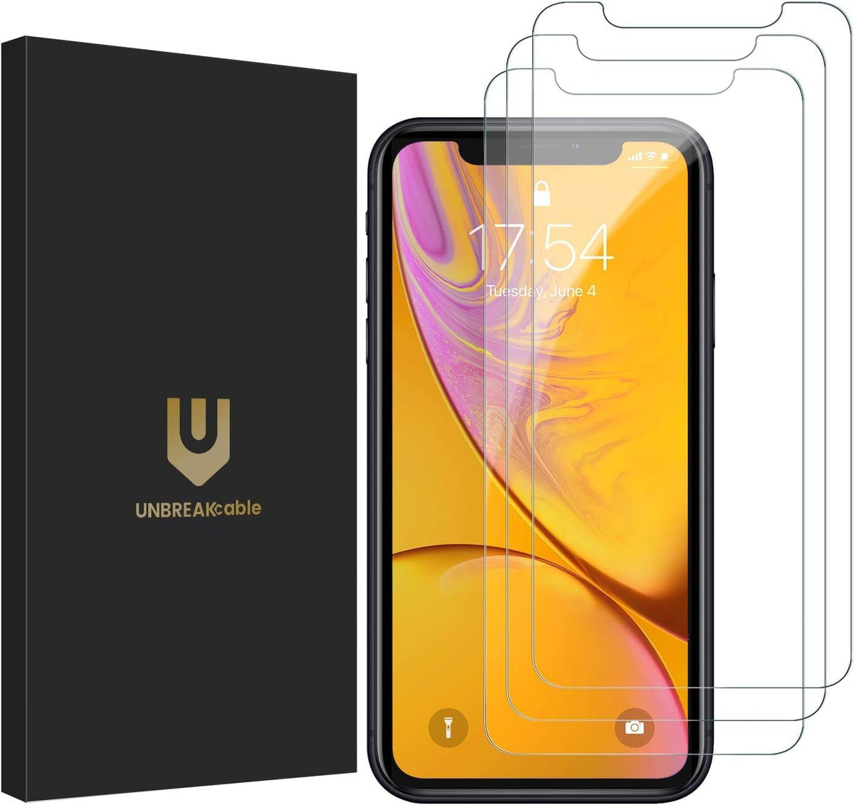 UNBREAKcable 3-Pack Screen Protector for iPhone SE 2022/SE 2020, iPhone 8/7