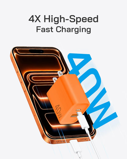 [4 Pack] 20W USB C Charger Block Fast Charging Multiport Adapter