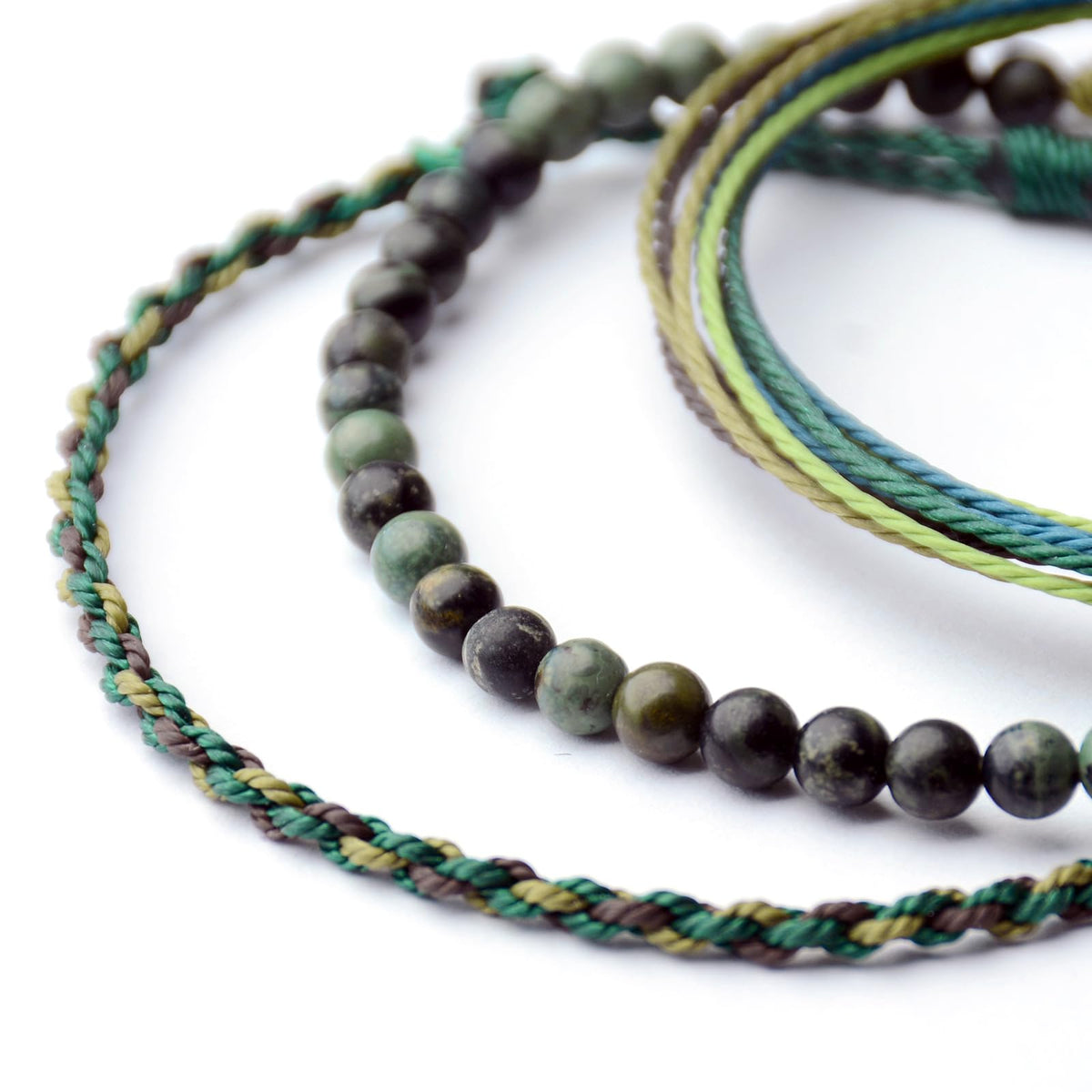 Mezcla Vida Handmade Natural Stone Beaded Healing Bracelet Gift for Men Adjustable Rope String Bracelet