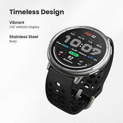 Amazfit Active 2 Premium Smart Watch 1.32" Sapphire Glass, GPS, iOS/Android