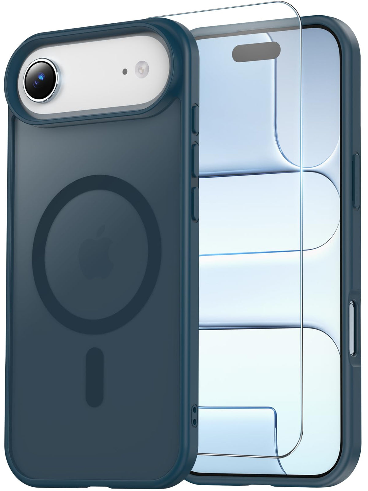Temdan for iPhone AIR Case with Screen Protector Beige