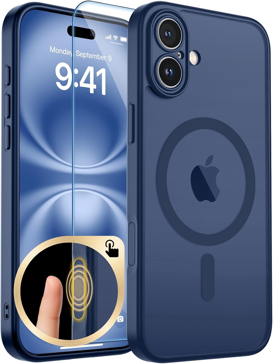 zapica Magnetic for iPhone Air Case, Dark Blue