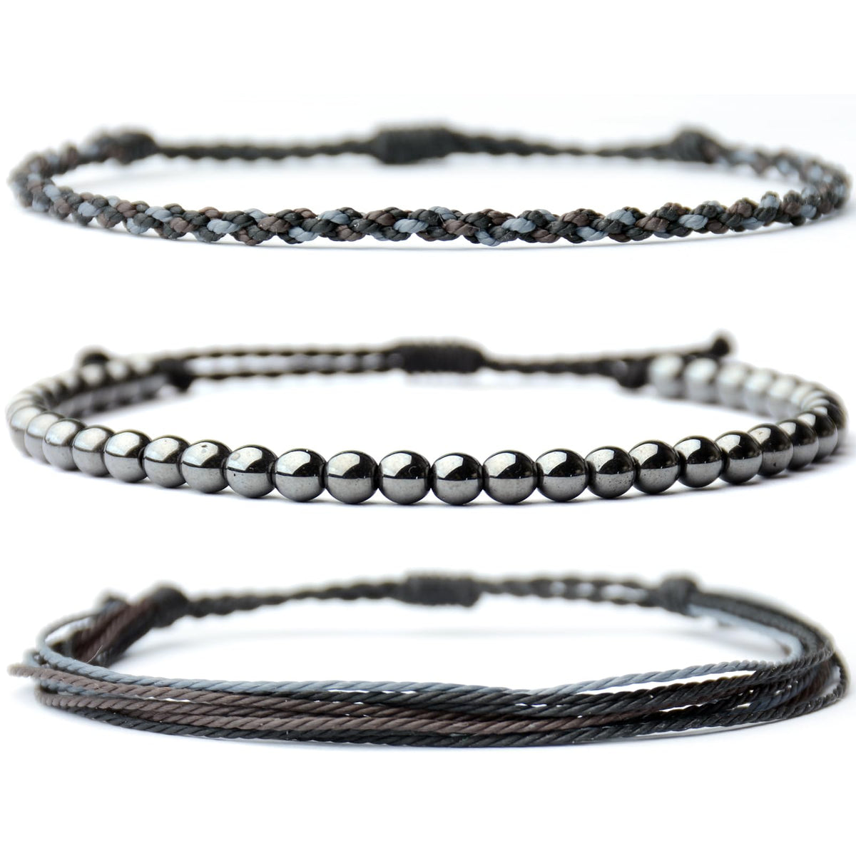 Mezcla Vida Handmade Natural Stone Beaded Healing Bracelet Gift for Men Adjustable Rope String Bracelet