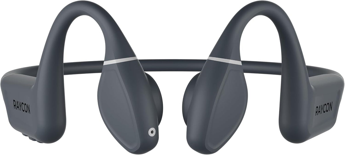 Raycon Bone Conduction Headphones - Open Ear Running Headphones & Bluetooth Earbuds, Sweat & Water-Resistant with Mic (Gray)