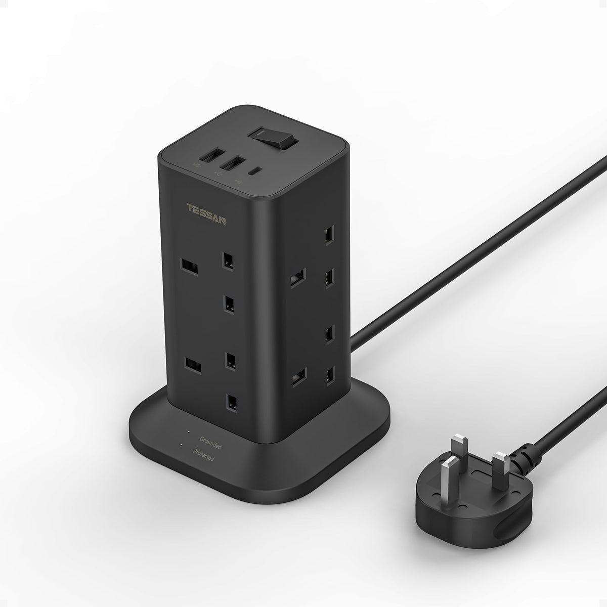 TESSAN Tower Extension Lead 5M with USB C Slots