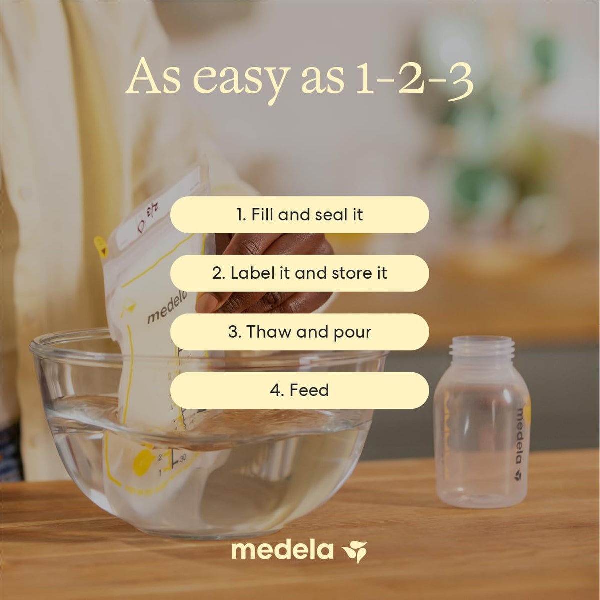 Medela Easy Pour Breast Milk Storage Bags, 200 Count, 7 oz/210 ml