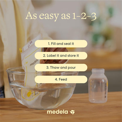 Medela Easy Pour Breast Milk Storage Bags, 200 Count, 7 oz/210 ml