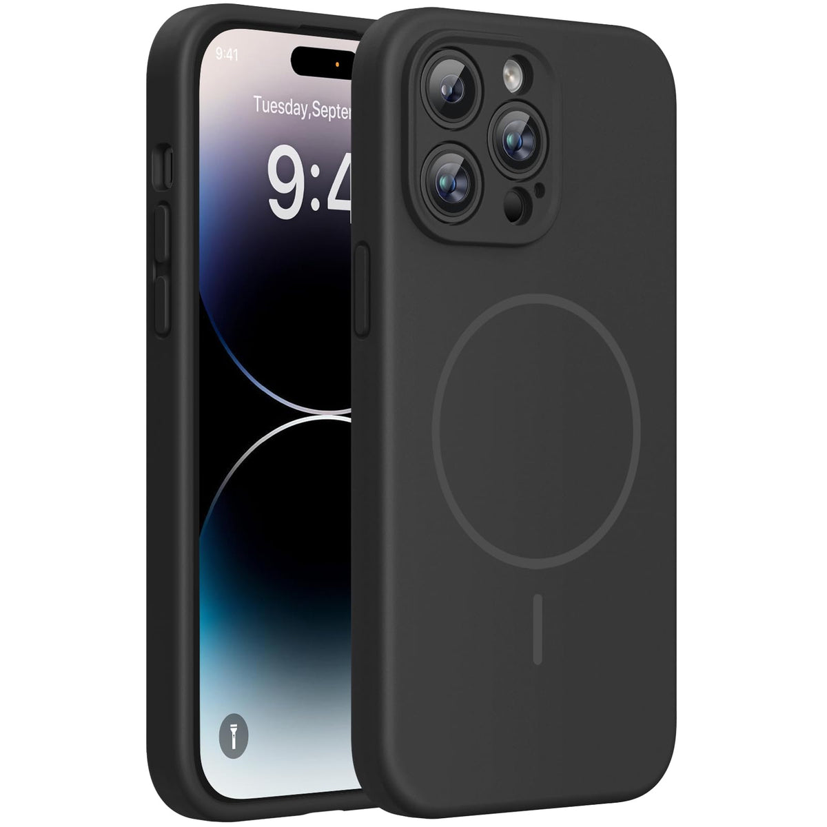 Miracase Silicone for iPhone SE 2022/SE 2020/7/8 Case,Black