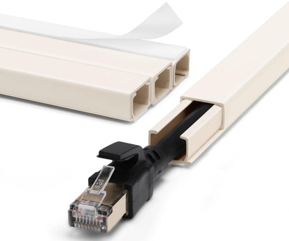 ZhiYo 85" Cord Cover for 1 Wire, Mini White Cord Hider Wall, 0.5"W x 0.3"H