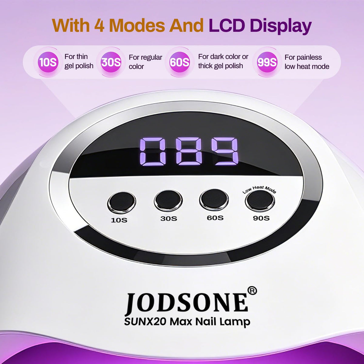 JODSONE Gel Nail Kit,210Pcs BS-74 Short Almond Nail Tips with U V Light