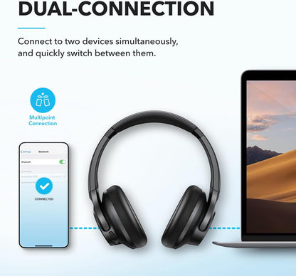 soundcore by Anker Q20i Hybrid Active Noise Cancelling Headphones, Black