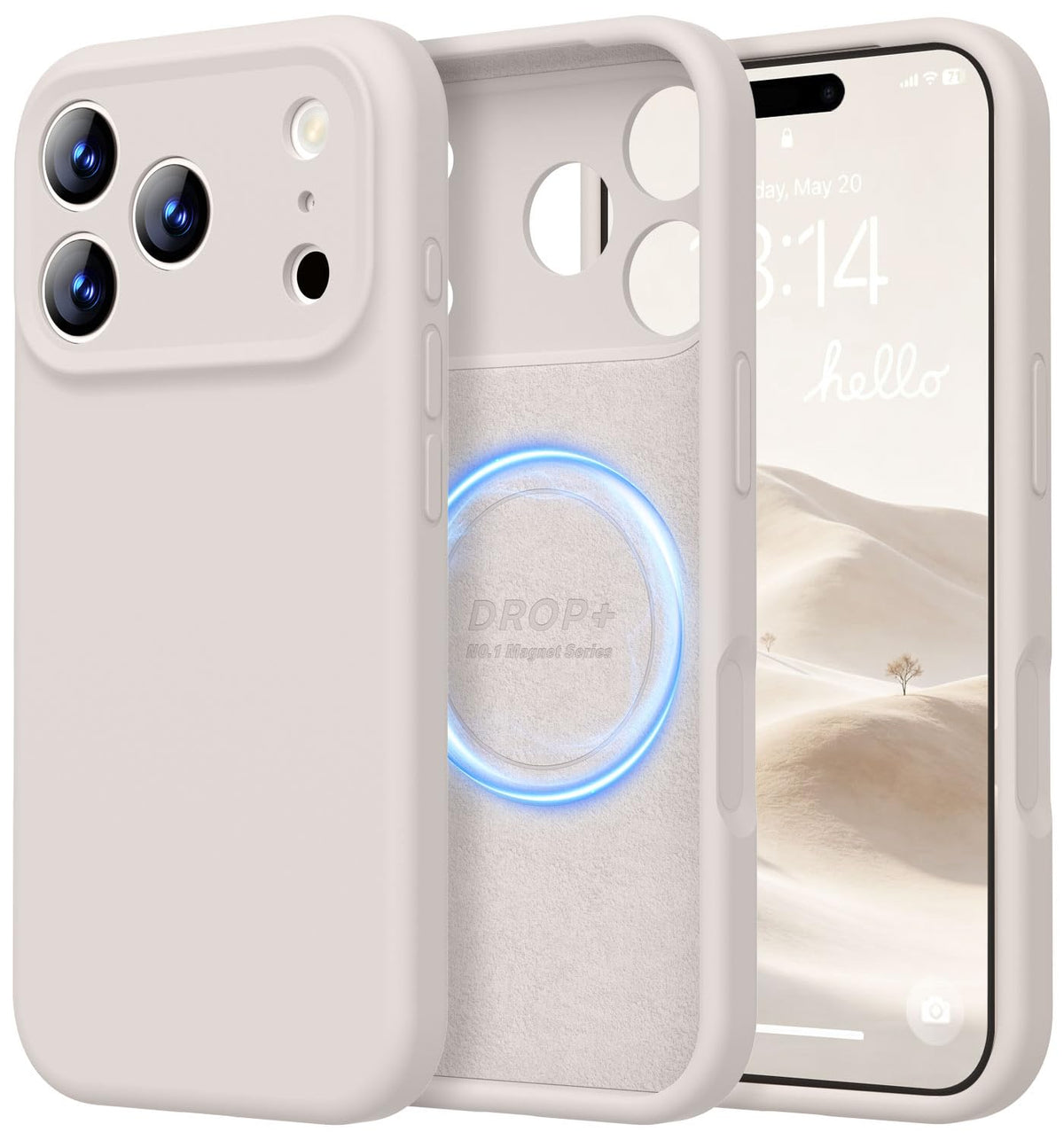 LOVE 3000 Designed for iPhone 16 Case, Premium Silicone with [Soft Anti-Scratch Microfiber Lining] Shockproof Protective Phone Case for Men Women Girls 6.1", Black